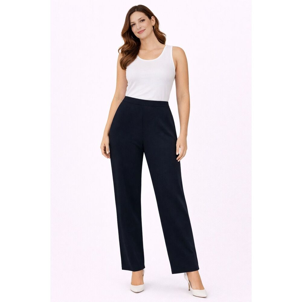 Eva Longoria Power Ponte Pants Black M